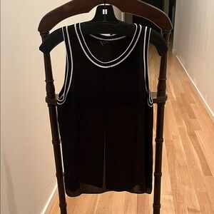 Rag & Bone Black Tank Top with White Accents